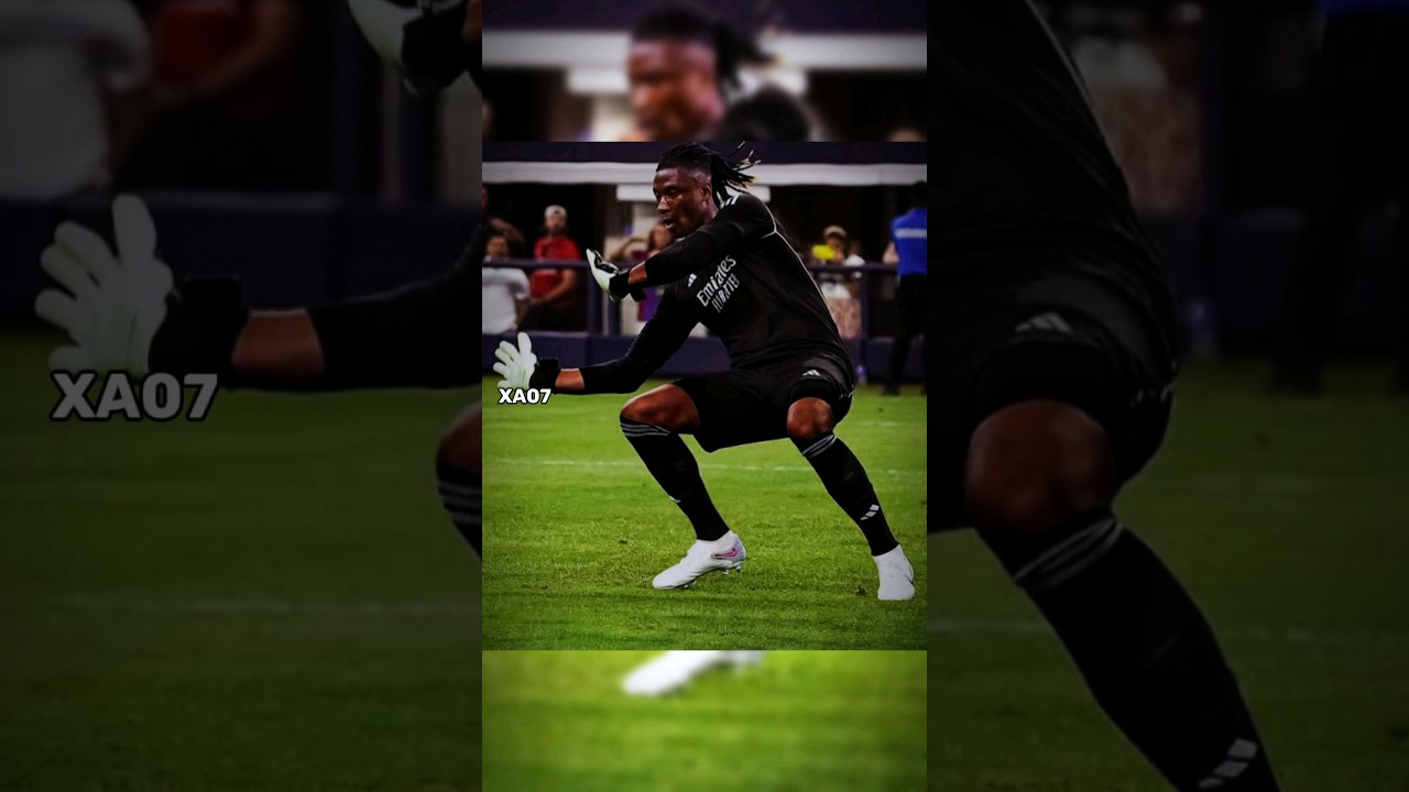 Camavinga As Goalkeeper 🥶☠️ #shorts #ronaldo #messi #shortsvideo