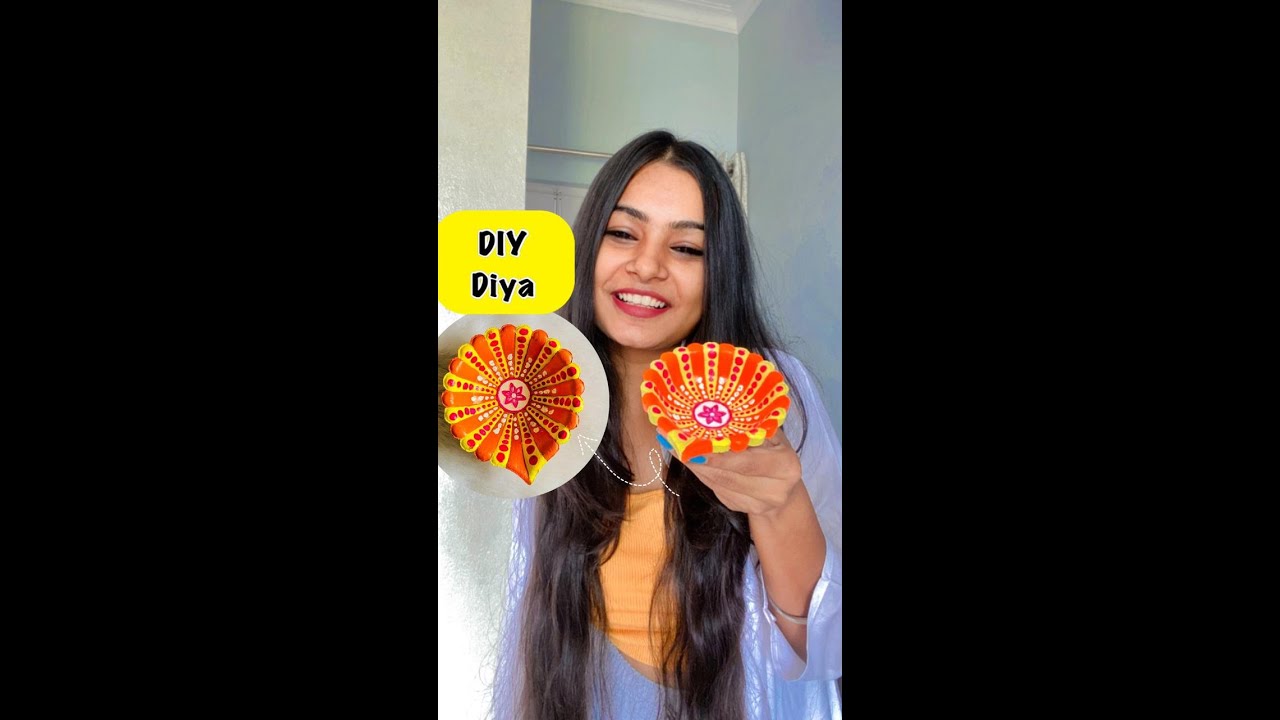 DIY Diya Paint 😱 #crafteraditi #diy #youtubepartner #shorts #youtubeshorts #diyart  @CrafterAditi