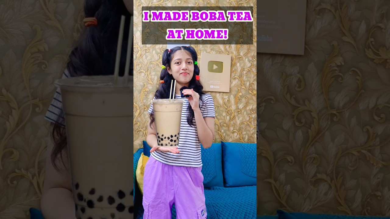 I MADE THE BEST BOBA TEA AT HOME! #shorts #youtubeshorts