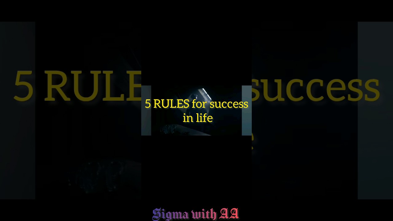 5 RULES for success in life #motivation #attitude #quotes #shorts #shortsfeed #shortsviral #viral