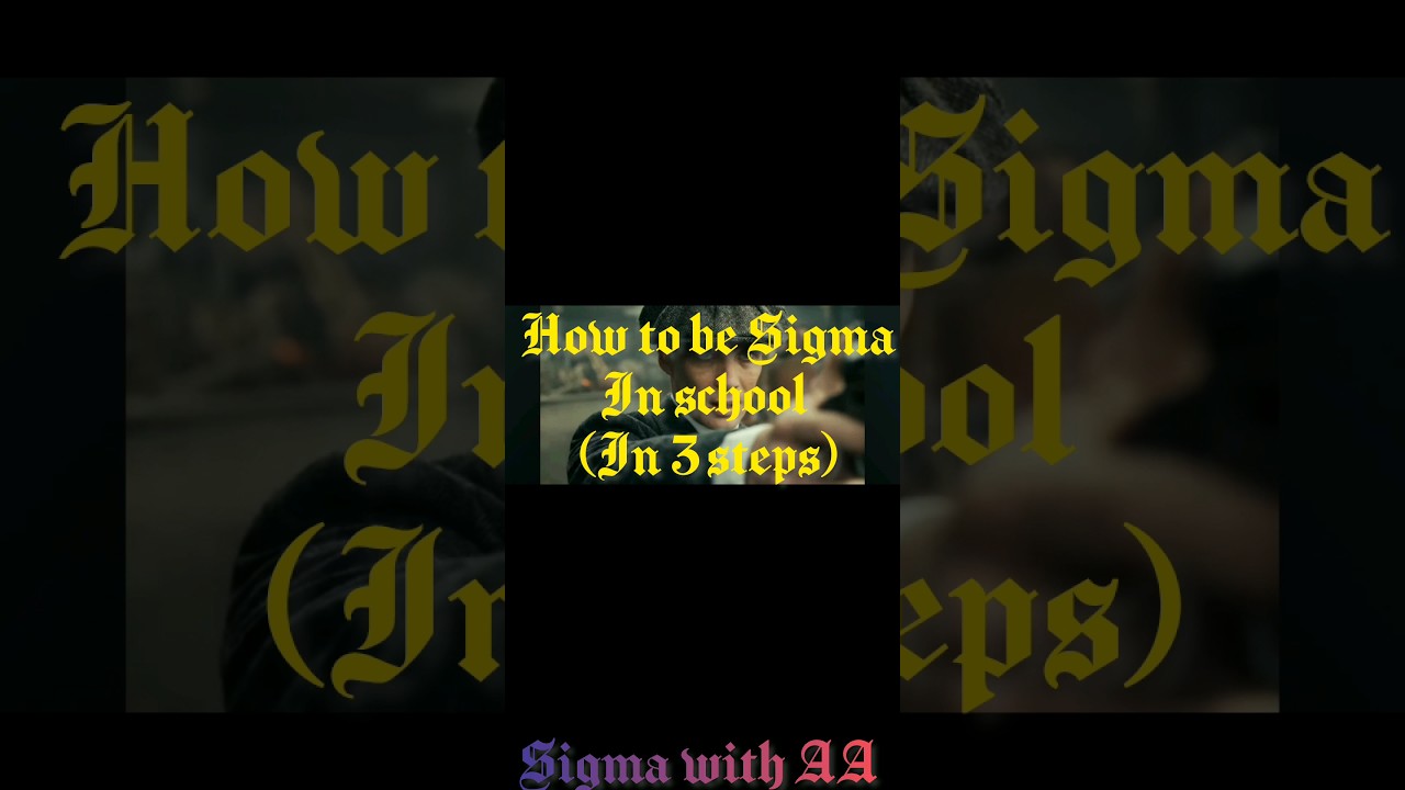 How to be Sigma In school (In 3 steps)#shorts #viral #motivation #quotes