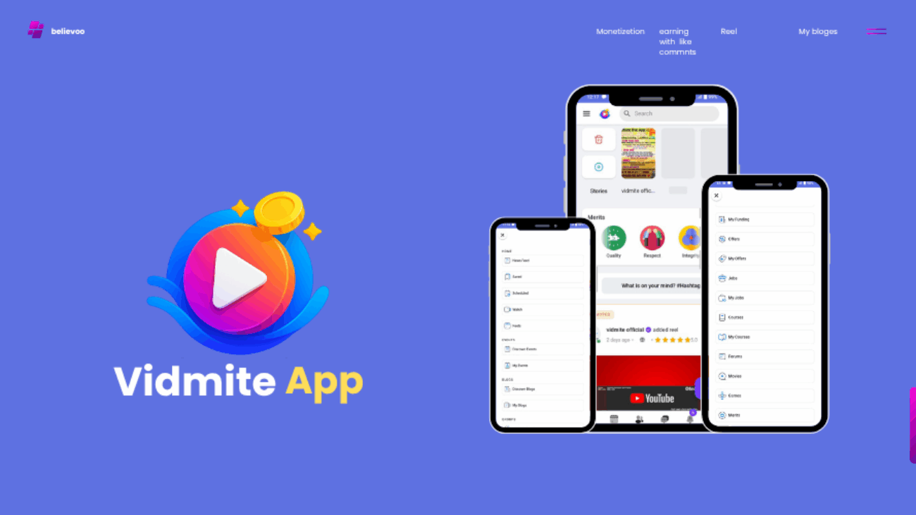 Purple Pink Gradient Mobile Application Presentation (1024 x 500 px)